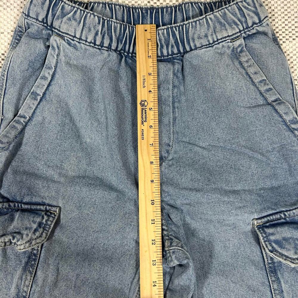 H&M Blue Cargo Pants Light Wash Loose Fit Drawstring Women's XS Streetwear Y2K - Picture 11 of 12